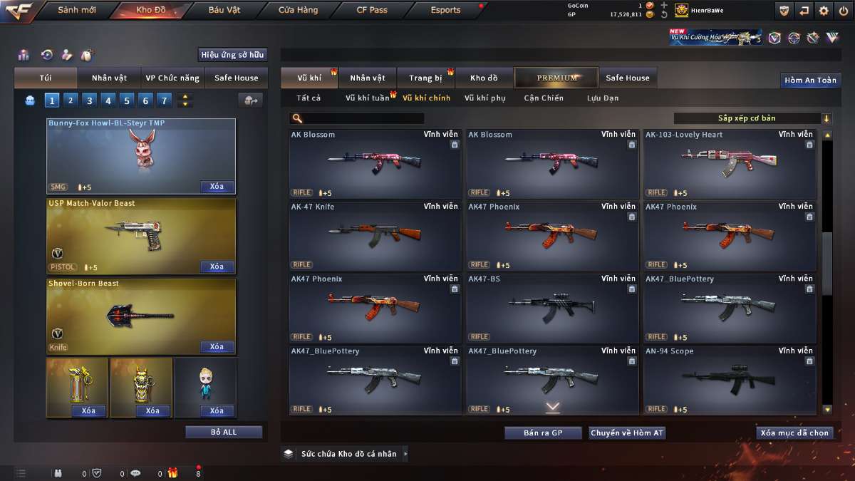 shop acc cf uy tin gia re